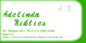 adelinda miklics business card